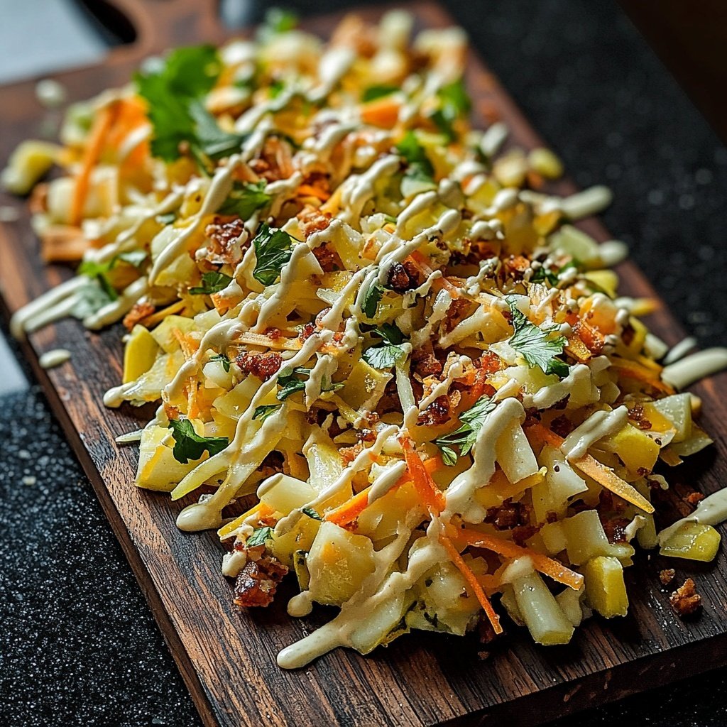 Chinakohl-Salat mit Mais und Honig-Senf-Dressing