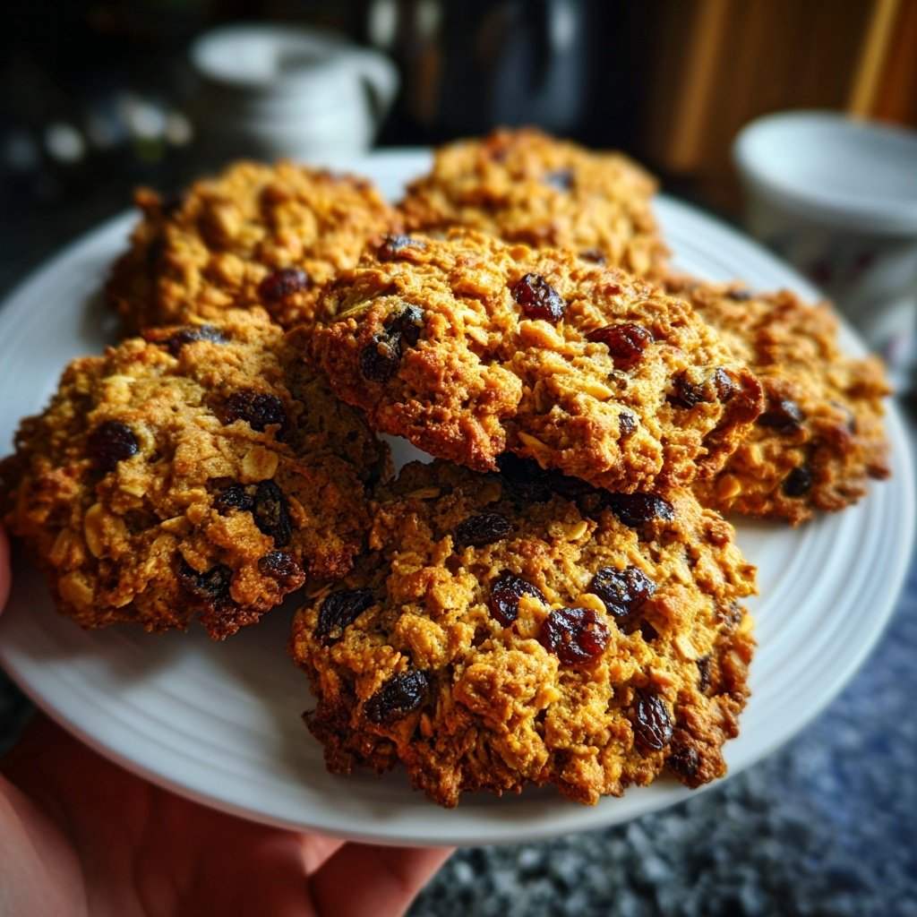 Cookies mit Haferflocken und Rosinen