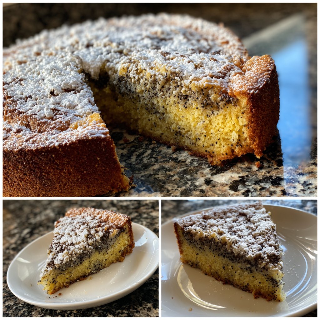 Blechkuchen mit Mohnfüllung