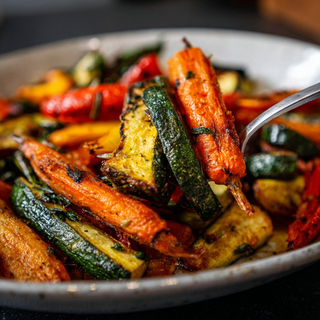 Abendessen mit Ofengemüse