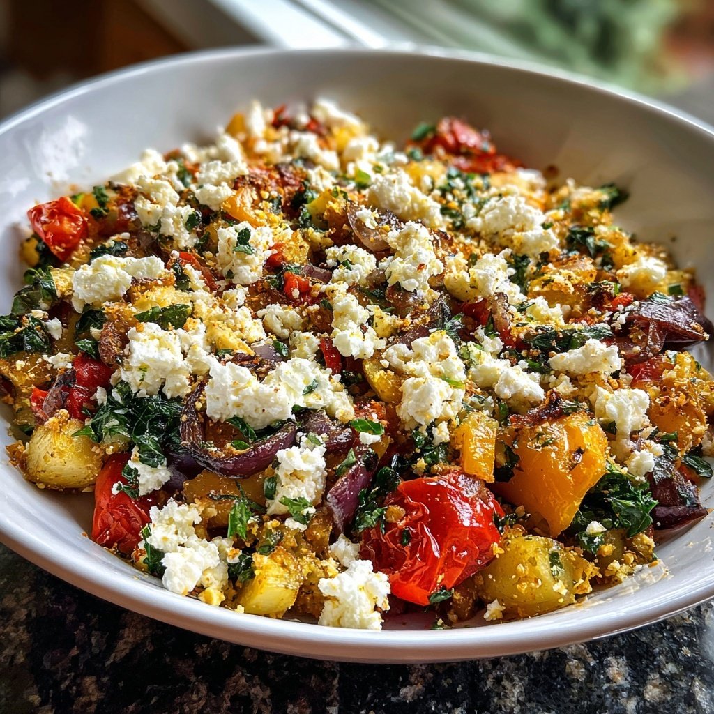 Gesund & Leicht Mediterrane Gemüsepfanne mit Feta