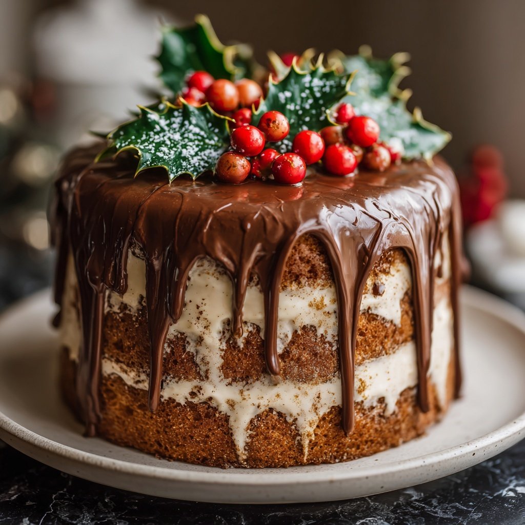 Dripcake-Weihnachtstorte