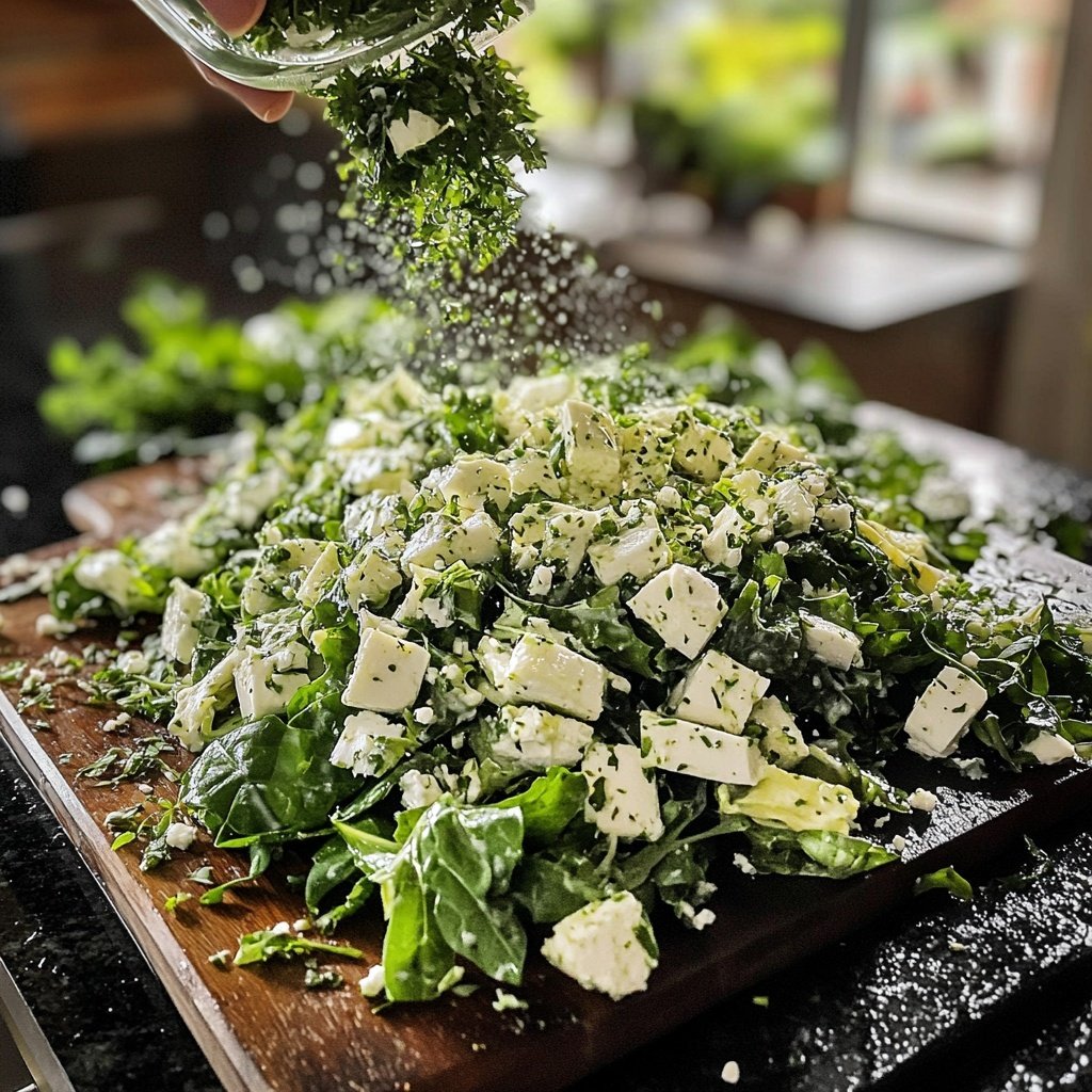 Green Goddess Salat mit Spitzkohl und Feta