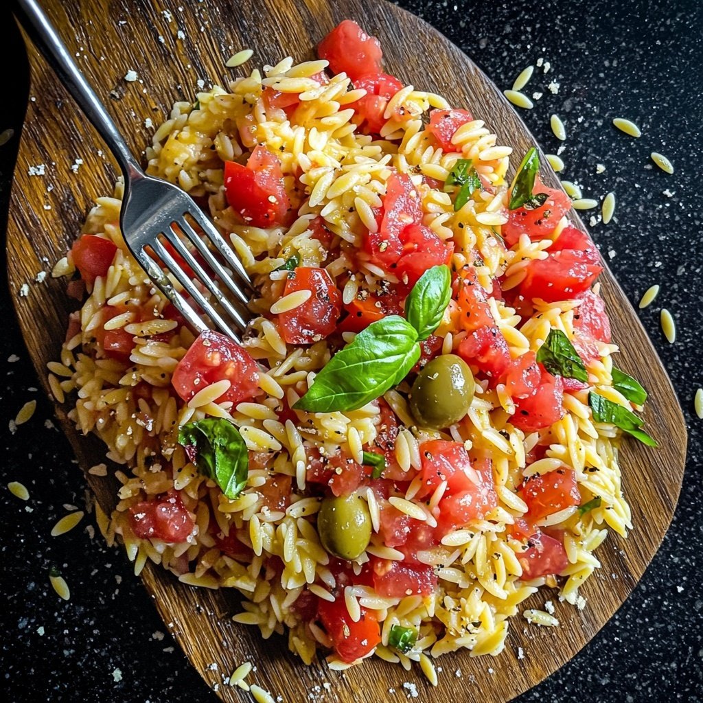 Italienischer Orzo Nudelsalat