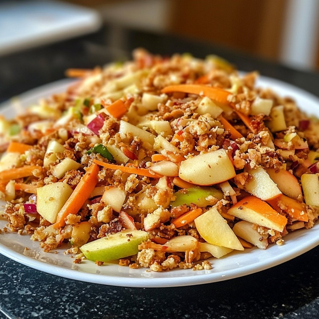 Chinakohl-Apfel-Salat mit veganem Joghurtdressing