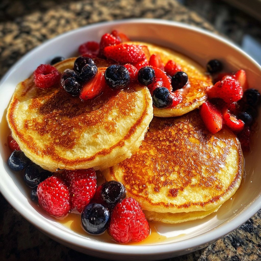 Pfannkuchen mit Joghurtteig