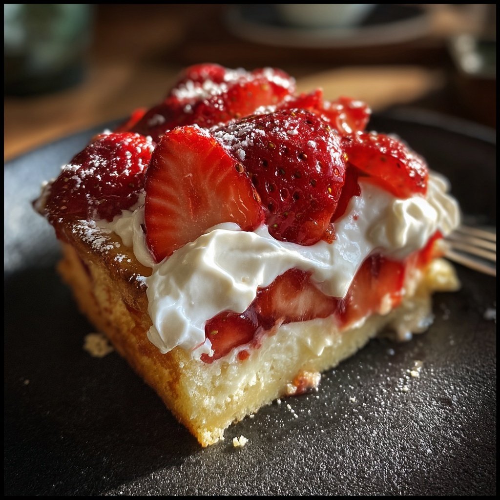 Erdbeerkuchen Mit Frischer Sahne