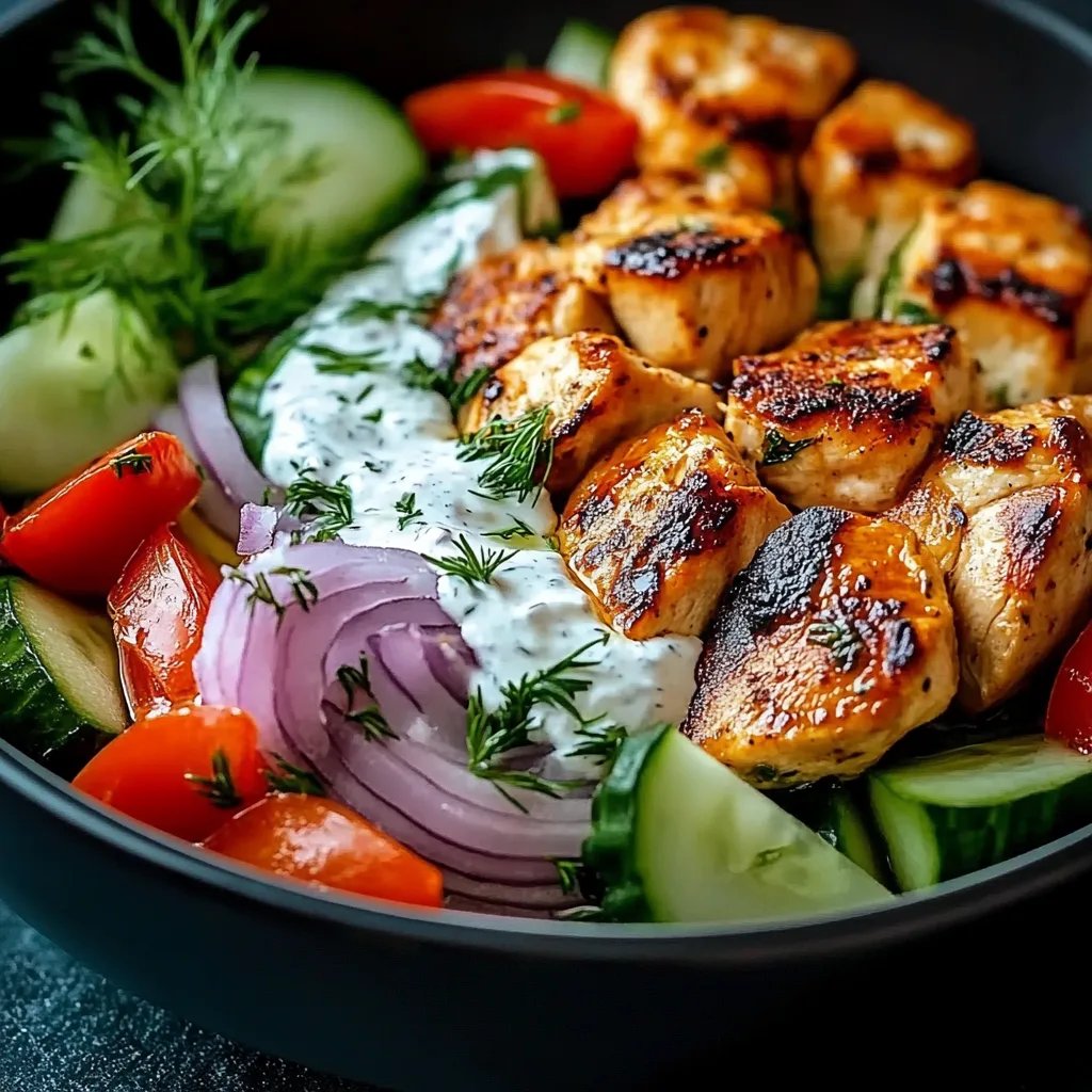 Griechische Hähnchen-Tzatziki Bowl 🥗🐓