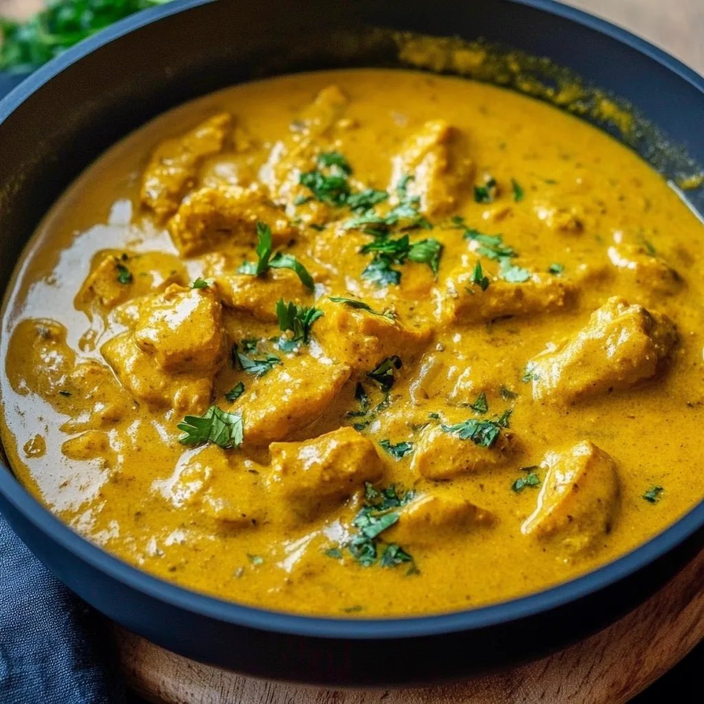 Curry Geschneltzeltes in Sahnesoße