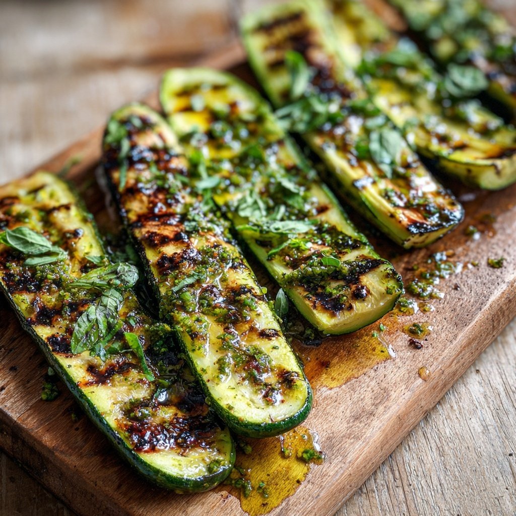 Gegrillte Zucchini Mit Kräuteröl